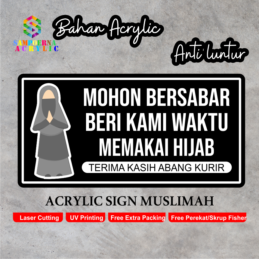 

acrylic beri kami waktu memakai hijab
