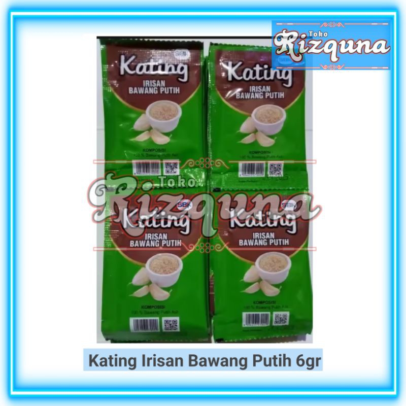 

Kating irisan bawang putih sachet 6gr | Harga untuk 1rcg (12pcs)