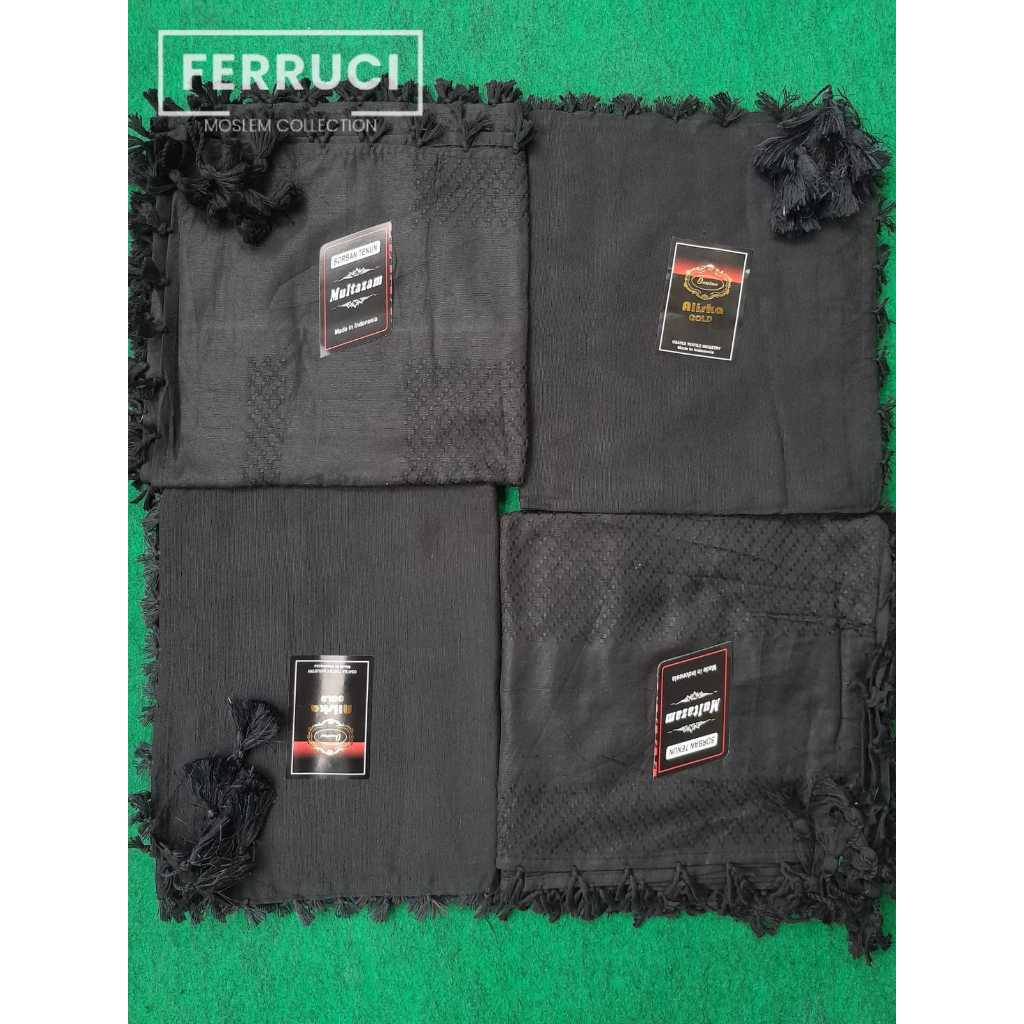 Sorban Persegi Ronce Polos Hitam-Surban Ronce Polos Pria