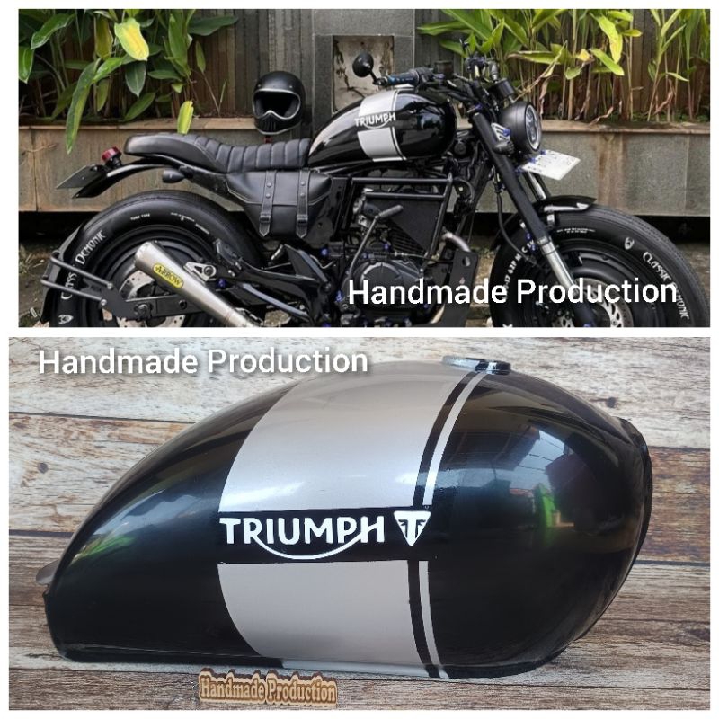 Tangki Motor Custom Japstyle Triumph Bobber Bratcafe Bratcafe Caferacer Scrambler jumbo