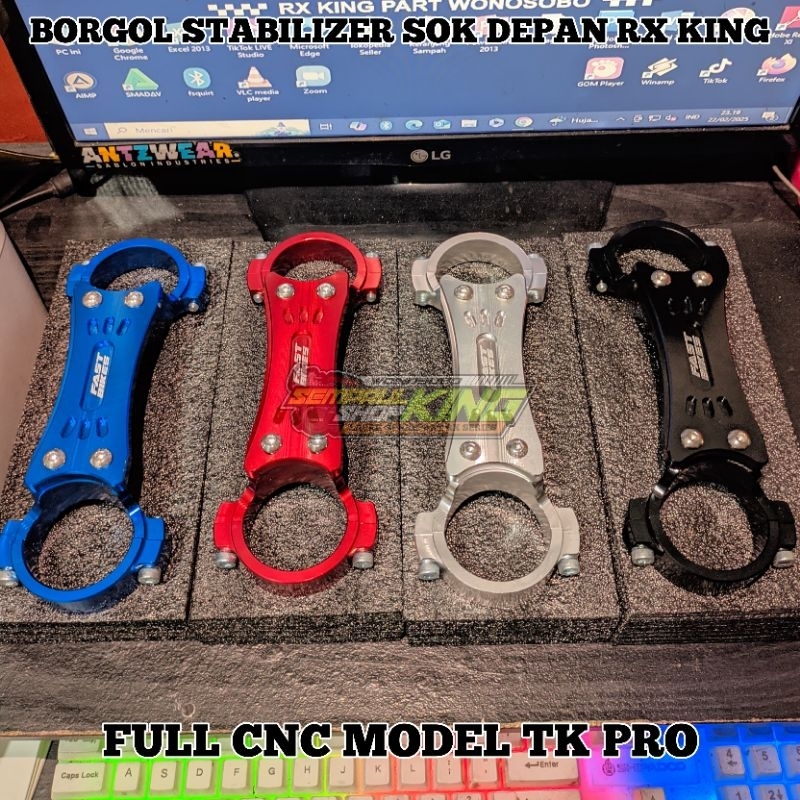 Borgol Shock Depan Rx king Full CNC Model TK PRO Stabilizer Sok depan Rx Series RXKING RXS RXK YT115