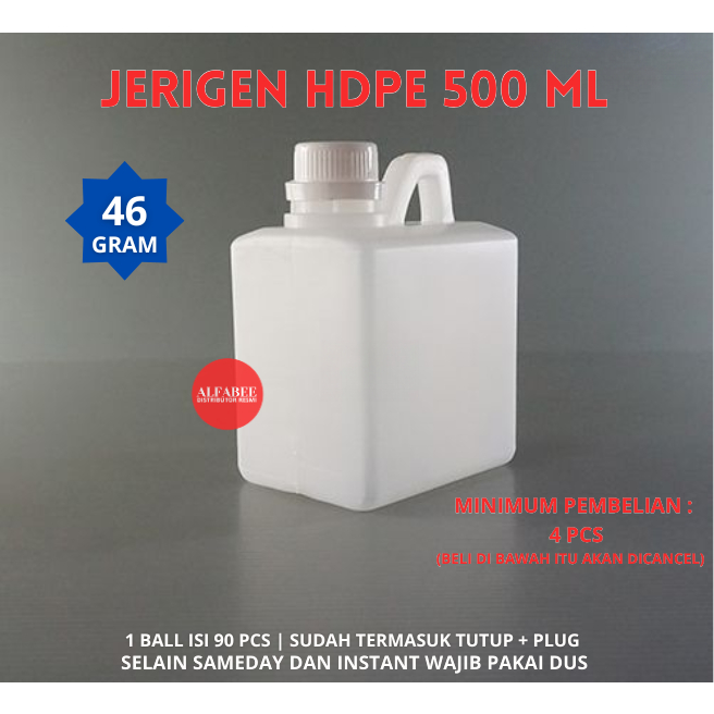JERIGEN 500 ML HDPE JERIGEN MADU KOMPAN 500ML