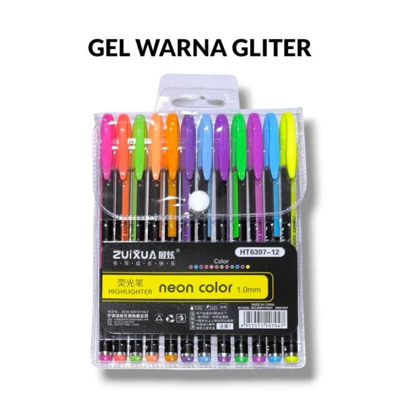 

Bolpen / Pulpen 12 warna NEON COLOR HT 6307-12 (Set)