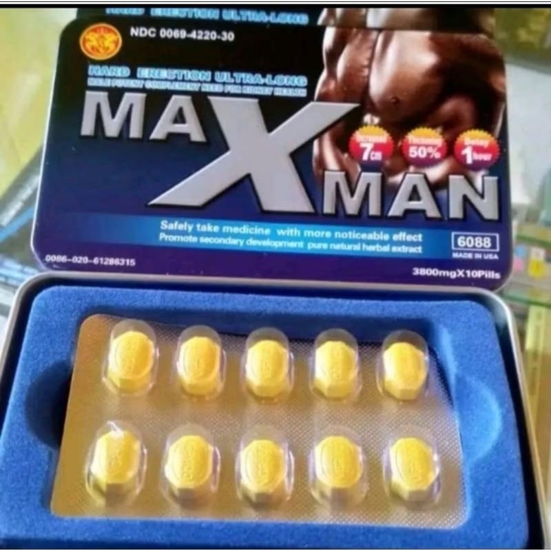 MAXMAN OBAT KUAT PRIA ORIGINAL IMPORT ASLI USA ISI 10