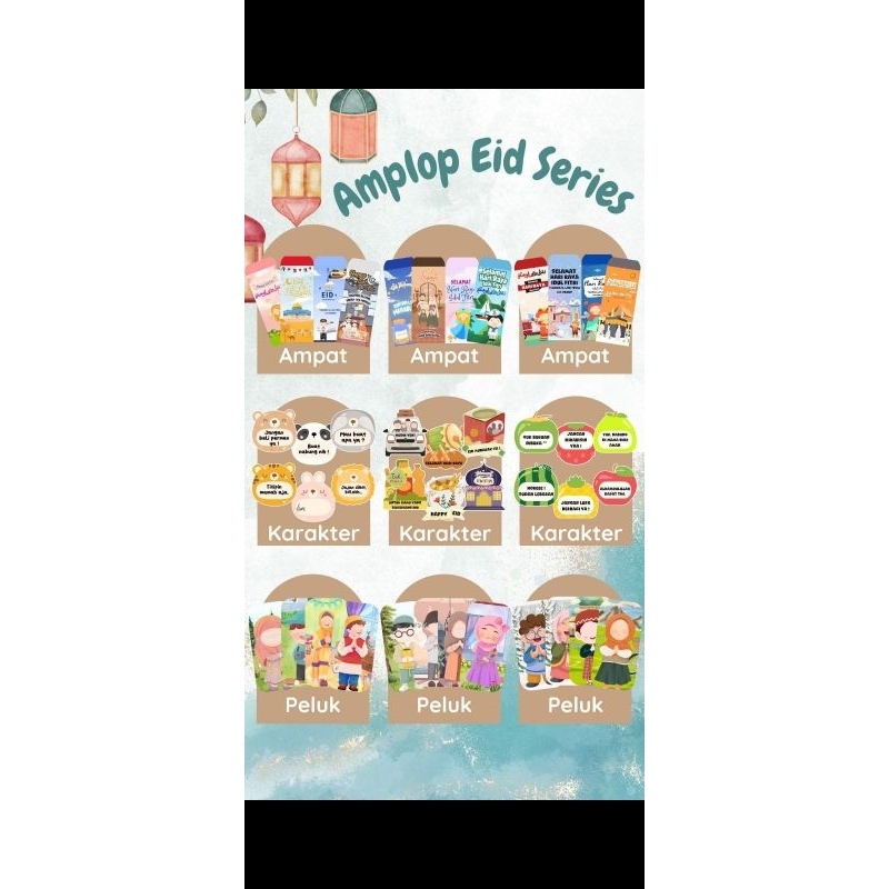 

amplop lebaran model karakter dll