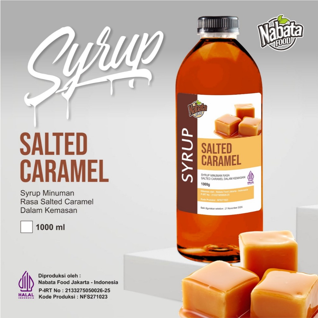 

Sirup Salted Karamel 1000 Ml Nabata Drink - Salted Caramel Syrup 1 Liter