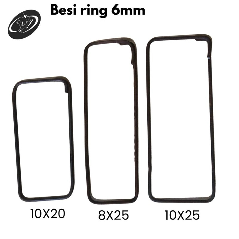 Besi cincin/ring behel/besi begel kolom 6 MM ukuran 10X20, 8X25, 10X25