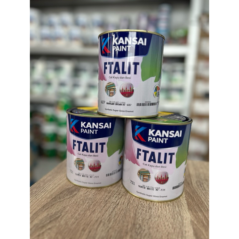 KANSAI FTALIT Cat Besi / Cat Kayu / Cat FTALIT / Cat Kayu dan Besi 1KG ORIGINAL FTALIT 100%/