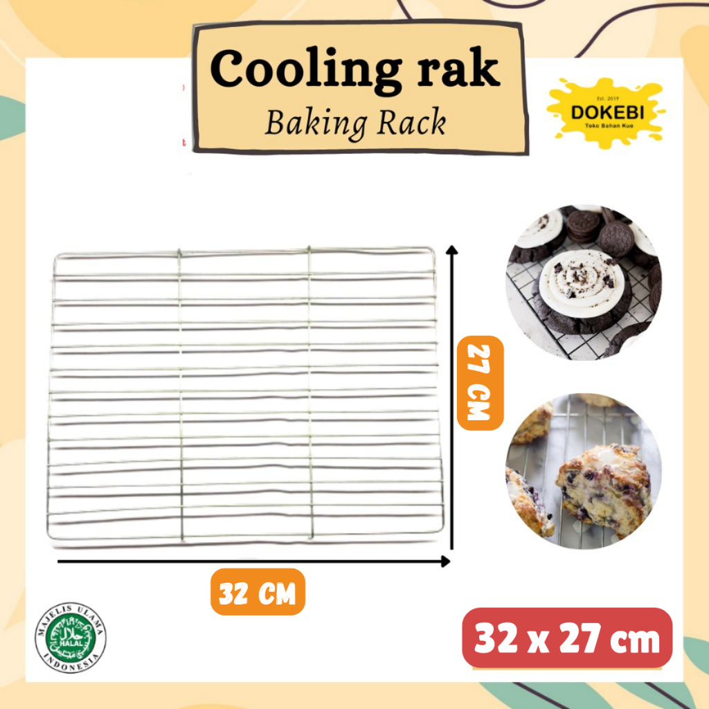 Cooling Rack / Rak Pendingin Kue / Rak Pendingin Aluminium / Tatakan Kue Baking / Baking Rak / Tatak