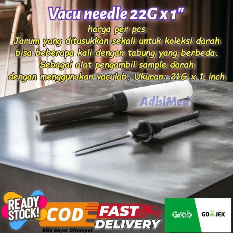 vacu needle 22G x 1" / vacu needle 22G x 2,54cm / vacu needle multi sample darah / Vacu needle 22G x