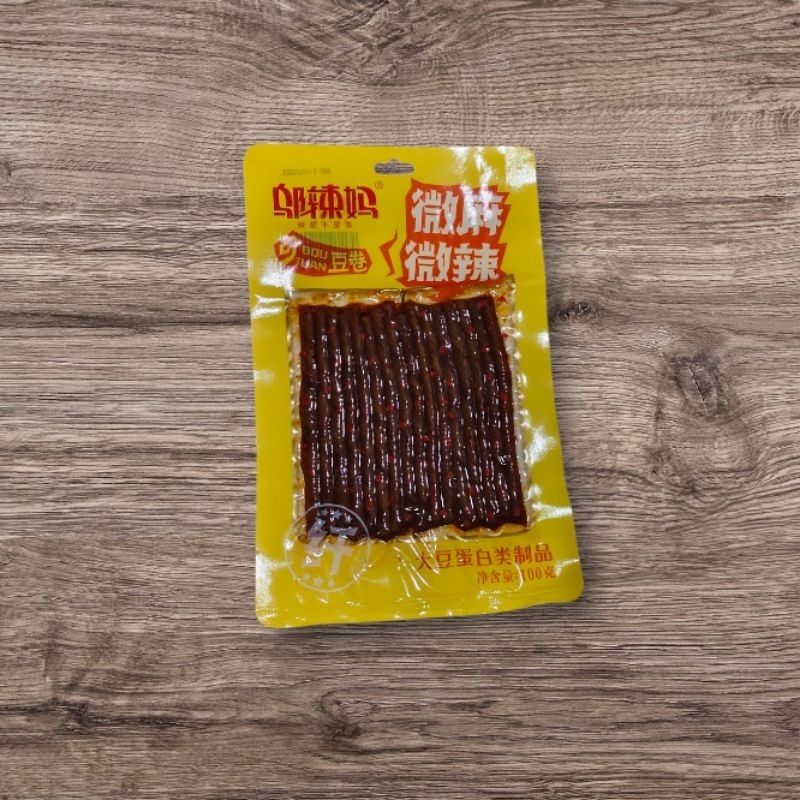 

Paket 2 pcs Halal WLM Tendon A bit spicy 100g snack siap saji viral