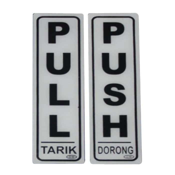 

Label GM Kecil Push LK 128 / Tulisan Acrlic Tarik Dorong / Label Pintu / Stiker Cutting Stiker Pintu