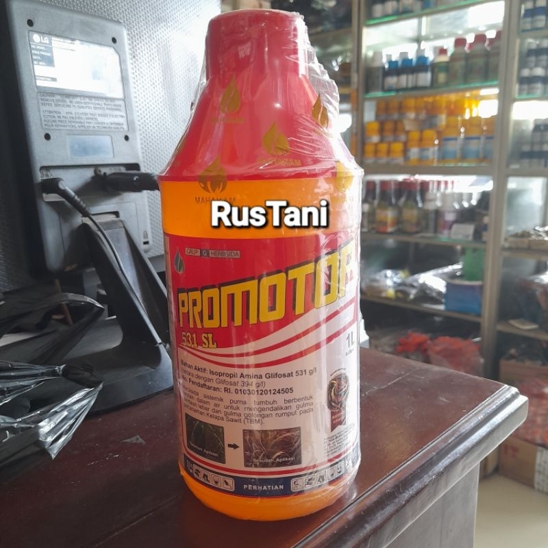 Herbisida sistemik PROMOTOP 531SL 1Liter Bahan aktif : IPA Glifosat 531g/l