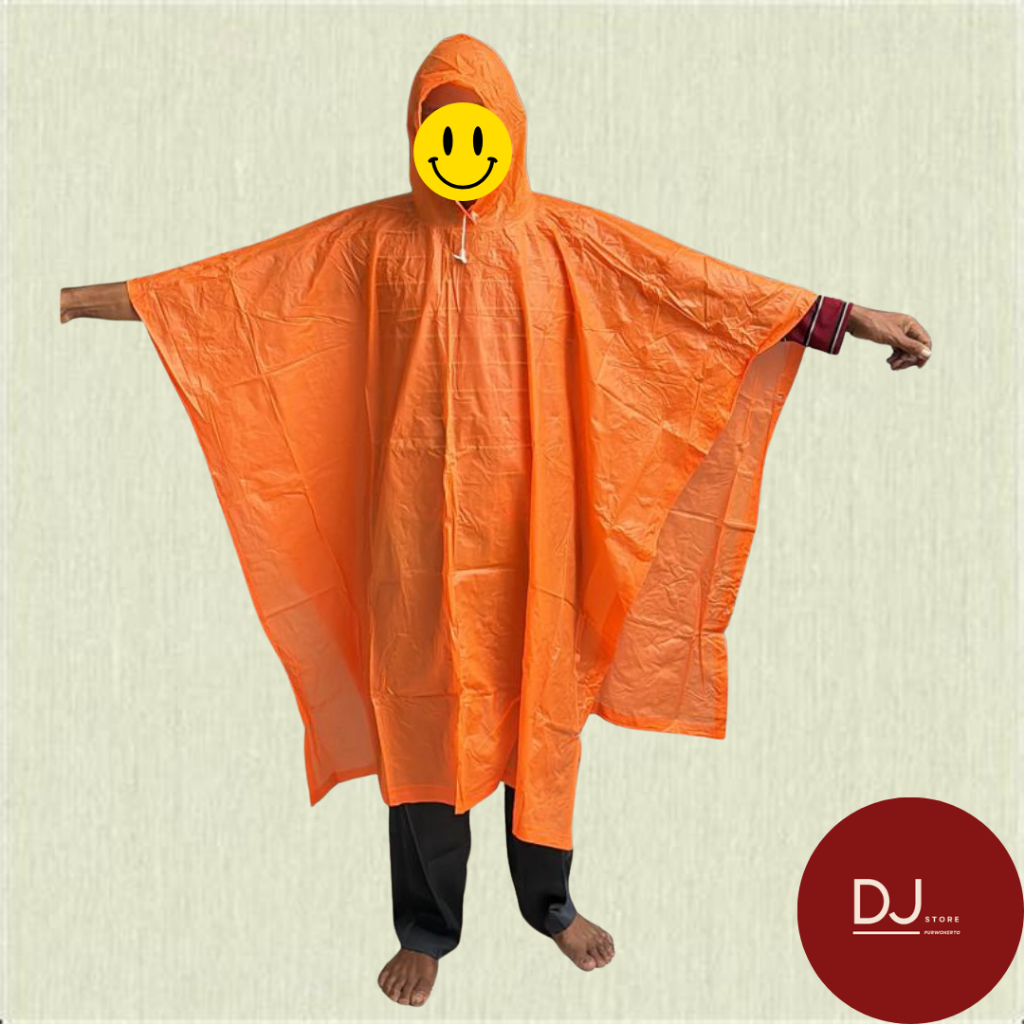 Jas hujan PONCO MURAH TEBAL awet tahan lama (Tanpa Lengan)