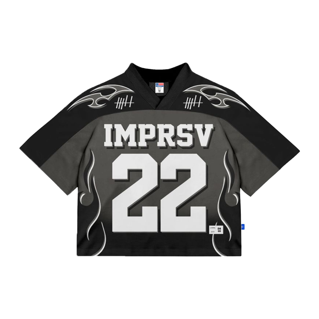 HEARTNESS Tshirt Jersey Oversize Boxy Bizantium Vintage Kerah V-neck Atasan Pria Wanita