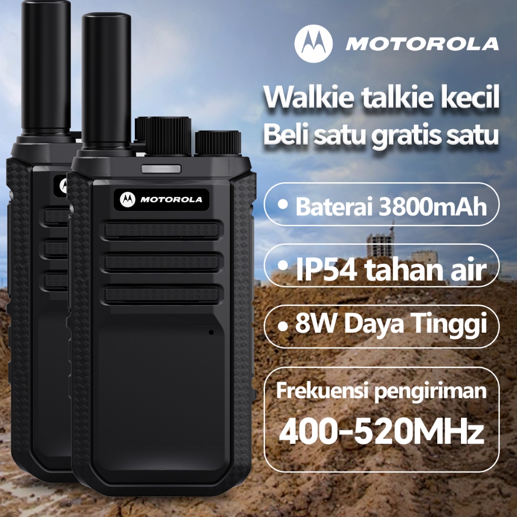 HT Motorola CP1200 / MOTOROLA Handy Talky Radio HT/ 8Watt IP54 3800MaH Antena Radio HT TWO WAY Radio