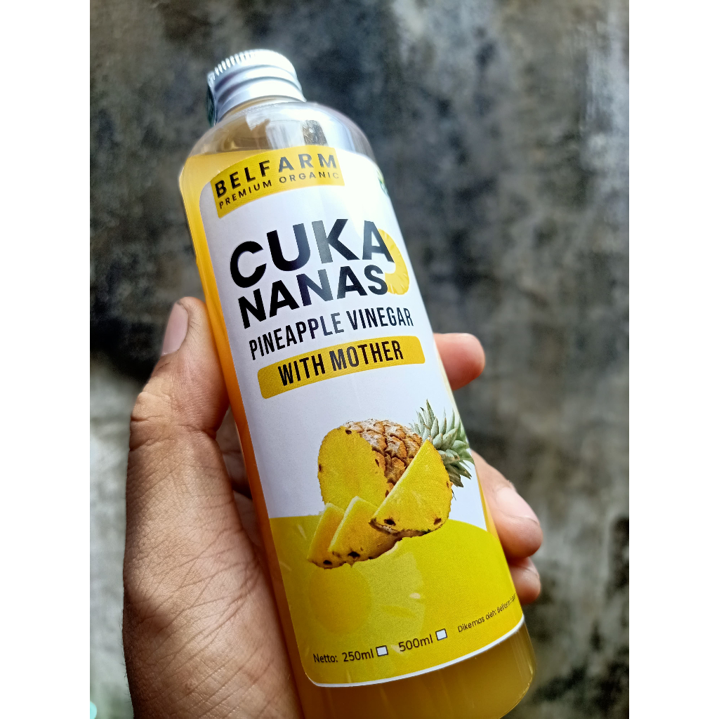 

Cuka nanas original with mother 250ml dari belfarm untuk kesehatan dari bahan organik