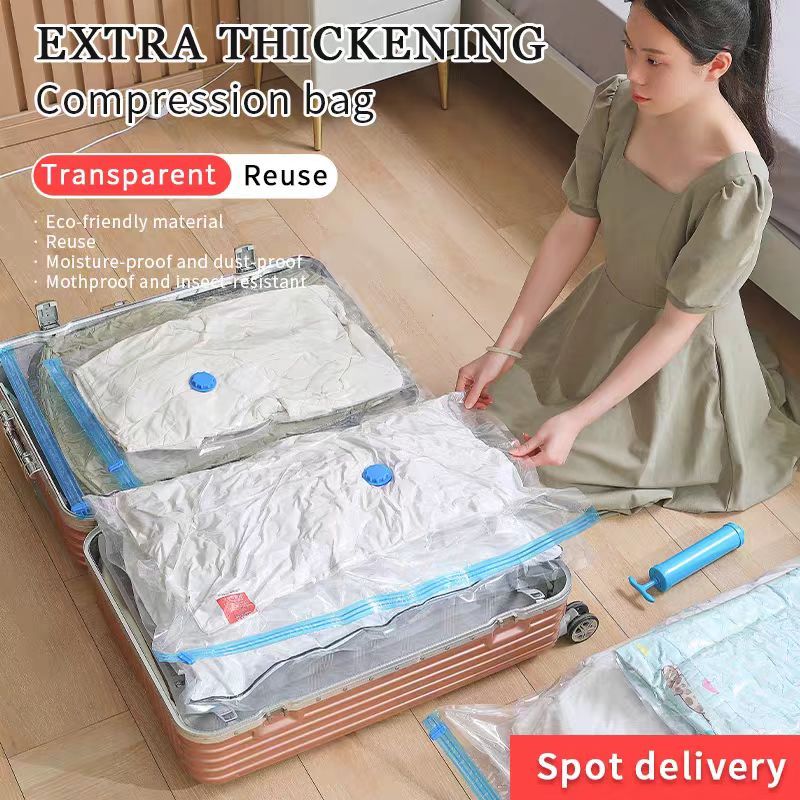 Vacuum bag travel/Plastik vacum baju/Vakum Baju Pakaian/Plastik kompresi vakum/alat vacum baju dan p