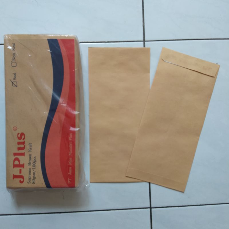 

(1 Pak) Amplop Coklat Sealed J-Plus 11 x 24 cm