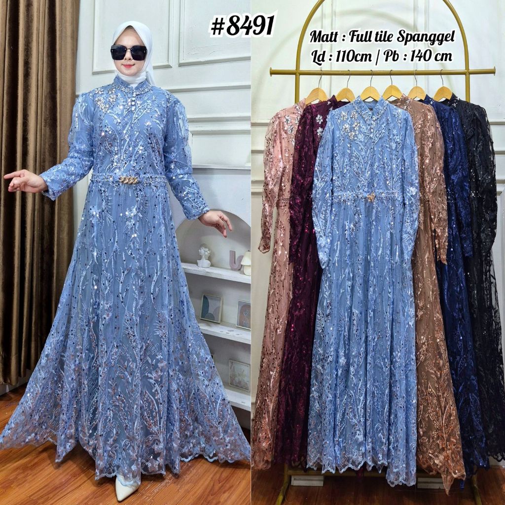 Gamis Tile Full Tile Bordir