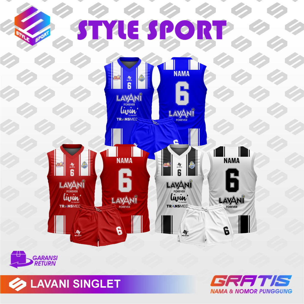 STYLE/Setelan jersey lAVANI singlet proliga 2024/2025/Kaos voli Full Printing Free Nameset/volly pri
