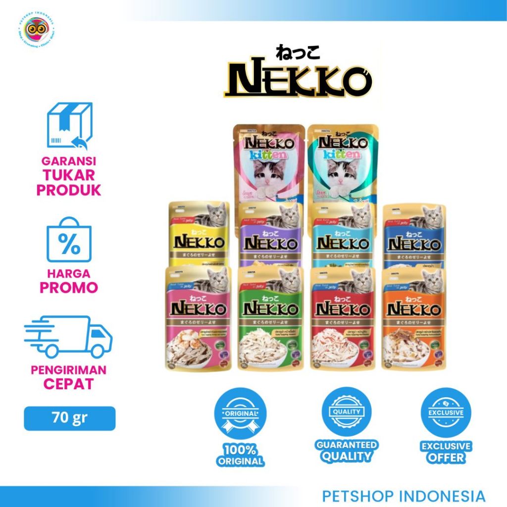 Nekko Pouch 70 gr - Makanan Basah Kucing