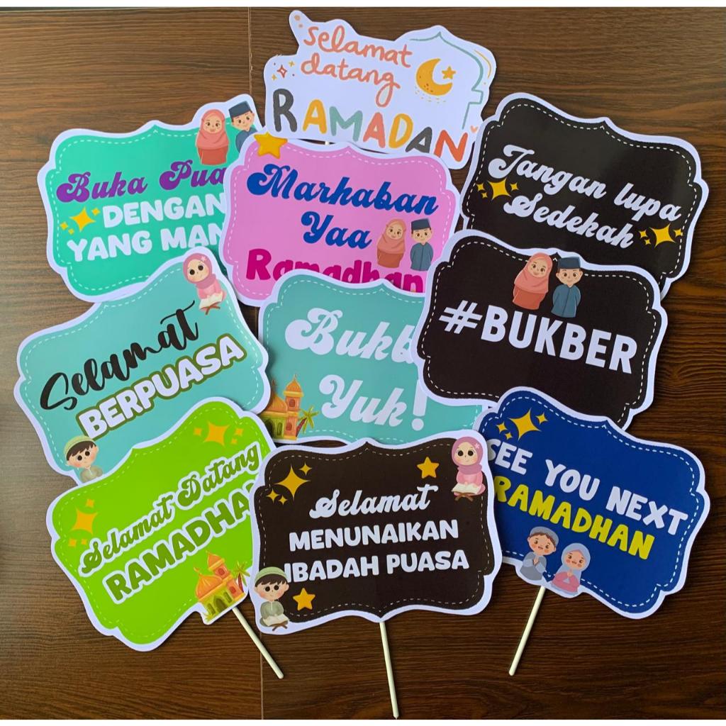 Props Photobooth Ramadhan Mubarak / Bukber Puasa / Perlengkapan Foto