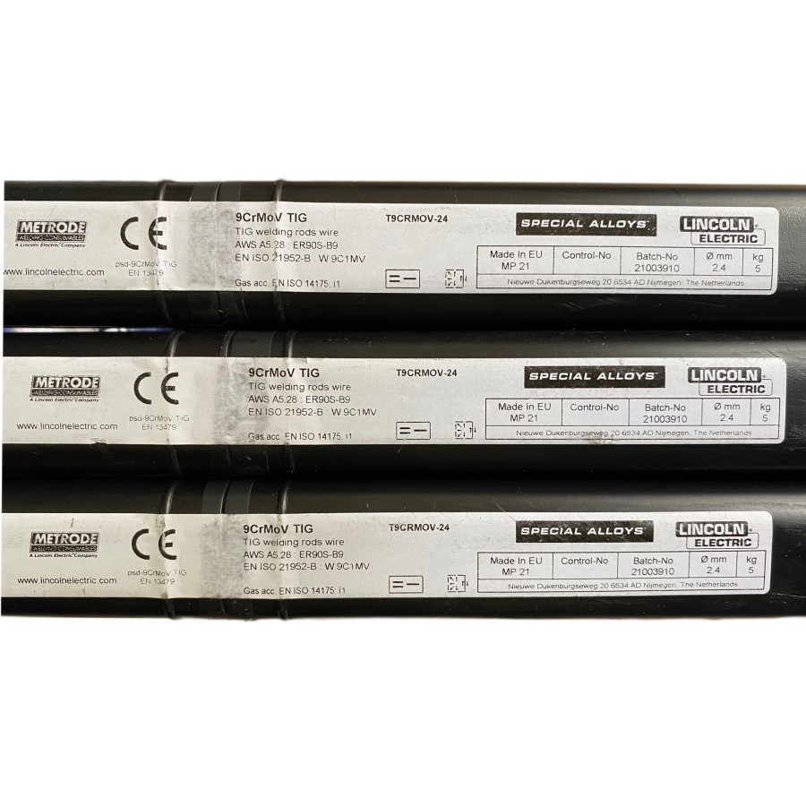 Kawat Las TIG ER90S-B9 2,4mm 9CrMoV LINCOLN 90S-B9 2.4mm 5kg