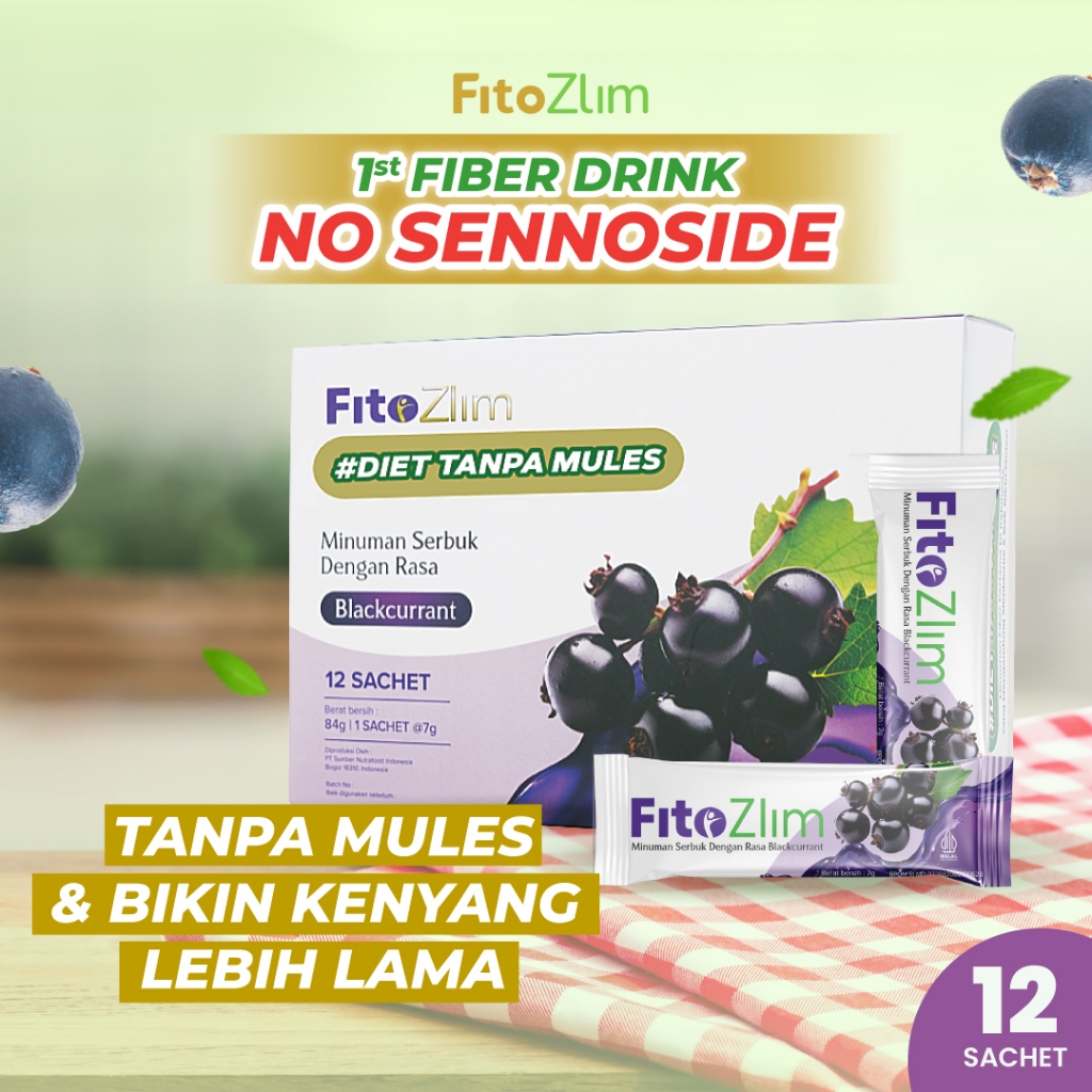 

FitoZlim 1 Pouch Isi 12 Sachet Minuman Diet Pelangsing Fiber Tanpa Mules Menurunkan Berat Badan