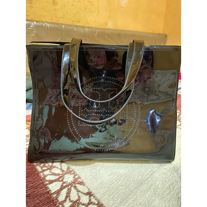 Preloved TB Black Tote Original