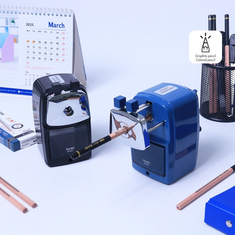 

[Avjaya Stationery] Bantex Rautan Pensil Serutan Putar / Rotary Sharpener Bahan Metal 5 Tingkat Ketajaman BE1003