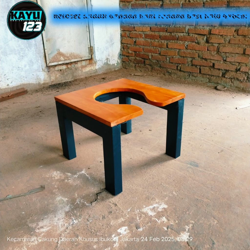 WC Duduk Portable WC Duduk Kursi kloset rangka kaki besi  U 45x40x30 001