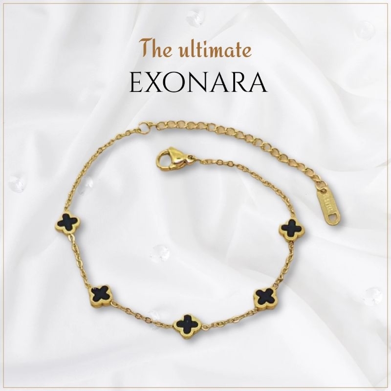Exonara - Amira Gelang Wanita Rantai Hitam