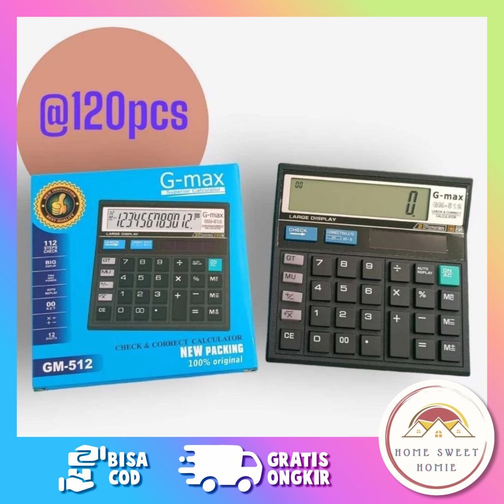 

Kalkulator Besar Gmax G Max G-Max Gm-512 12 Digit Angka Calculator Digital Kalkulator Premium Awet 12 Digit Kalkulator serbaguna