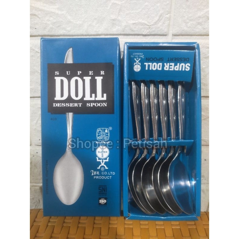 Sendok Makan Stainless Steel SUPER DOLL Kig 403 / Sendok Makan Dool 6pcs / Sendok Makan Premium / Se