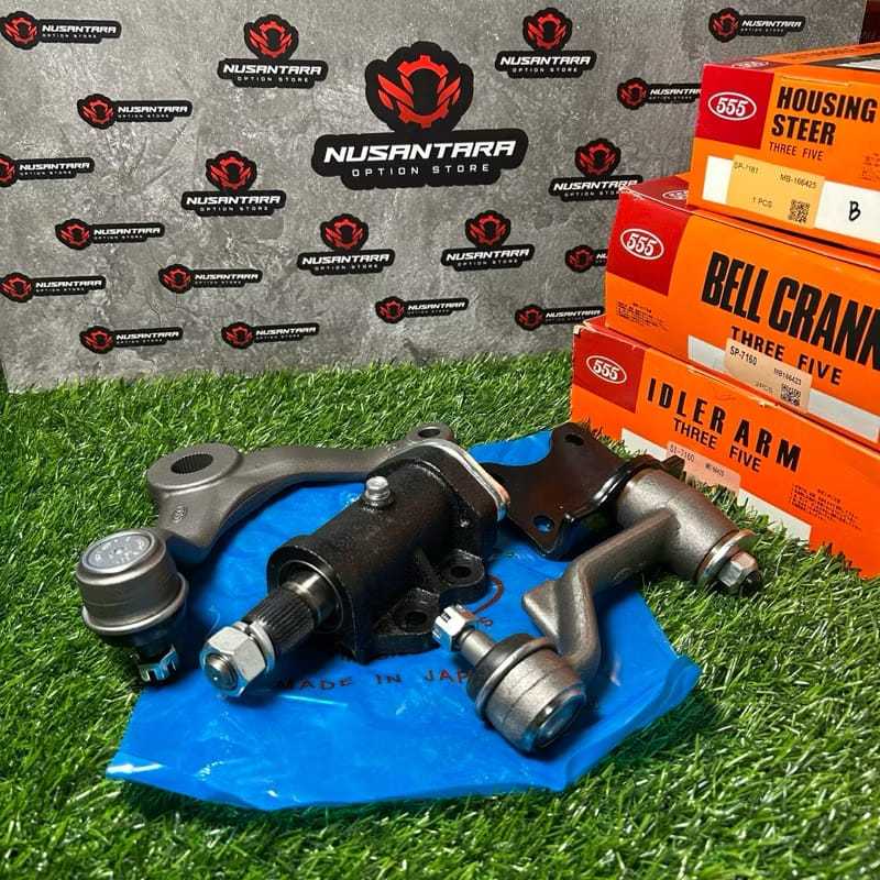 Housing Steer Fullset Center Arm + Bell Crank + Idle Arm Mitsubishi L300 Diesel Bensin || 555 Japan 