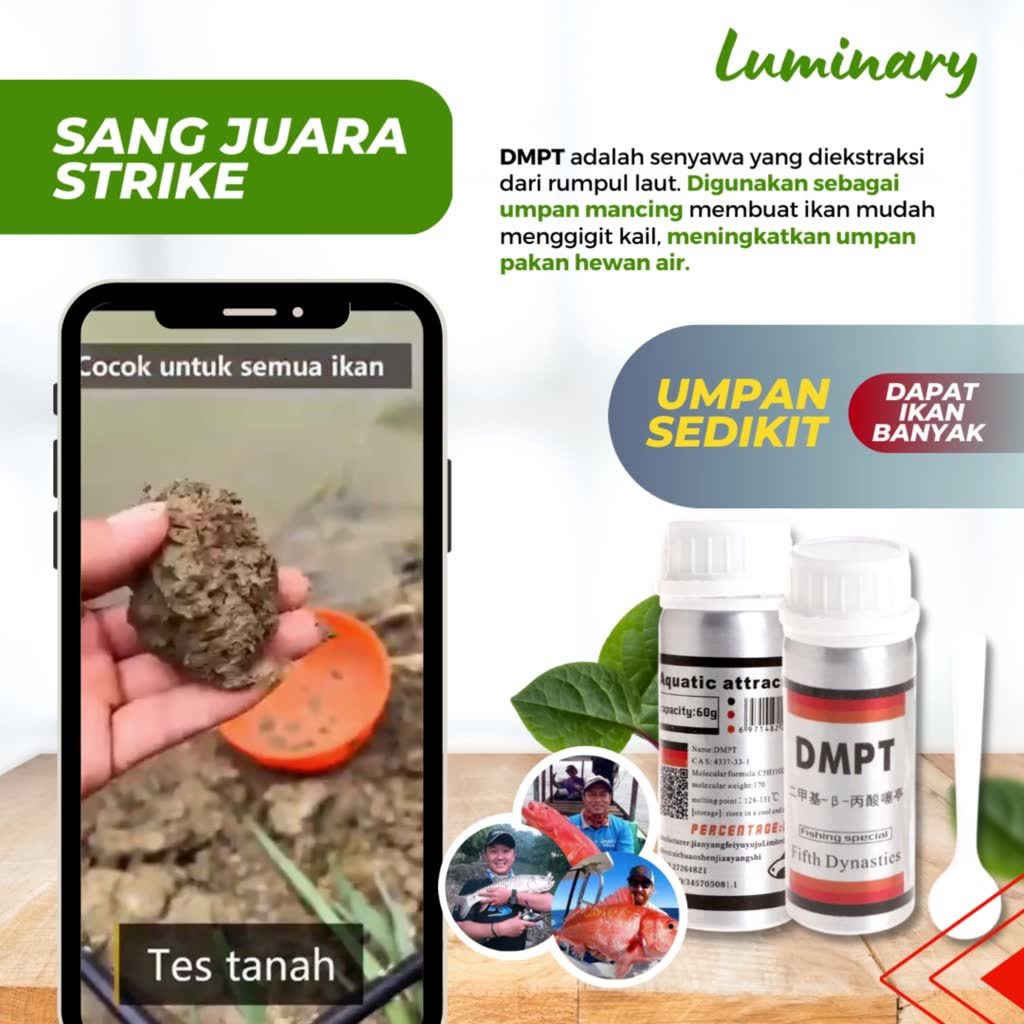 ORIGINAL DMPT Umpan Pancing Bubuk Perangsang Segala Jenis Ikan 2 Varian