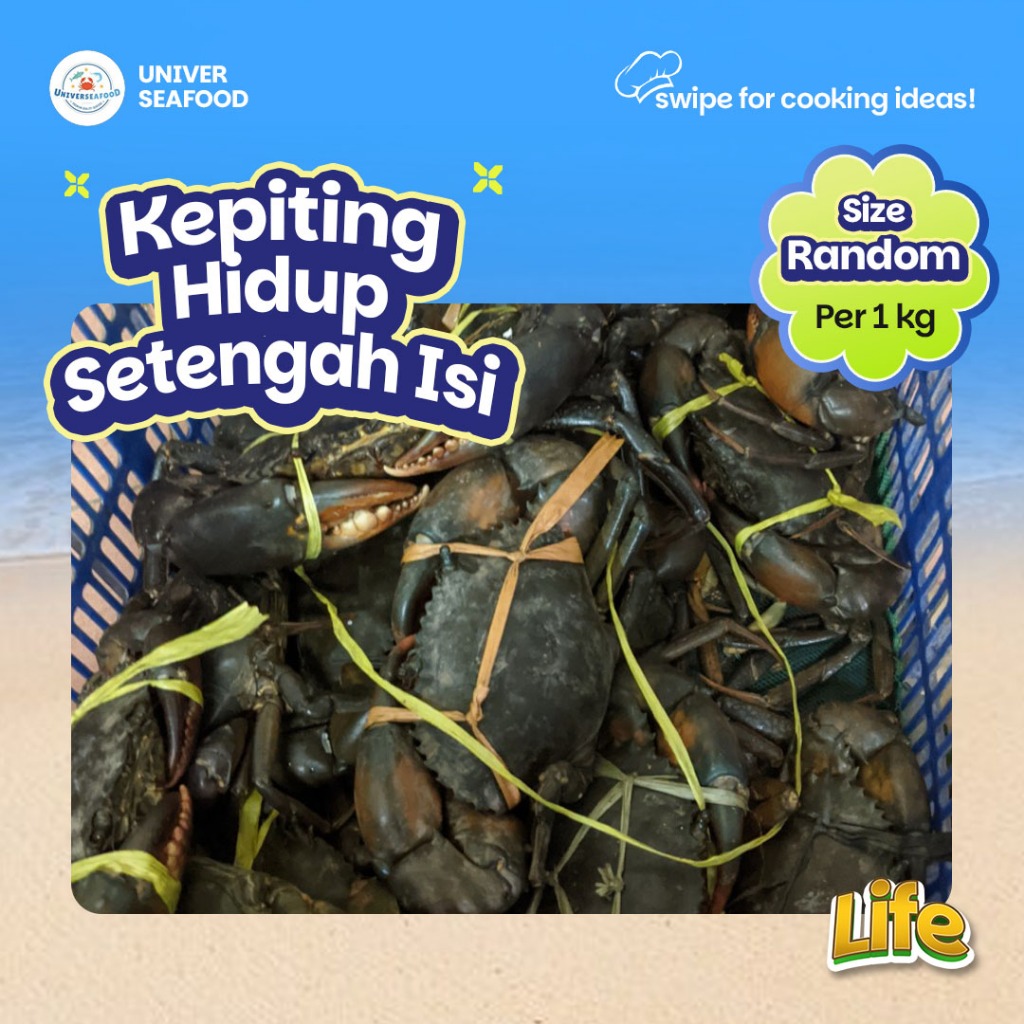 

Kepiting Papua Hidup Setengah Isi All Size/kg