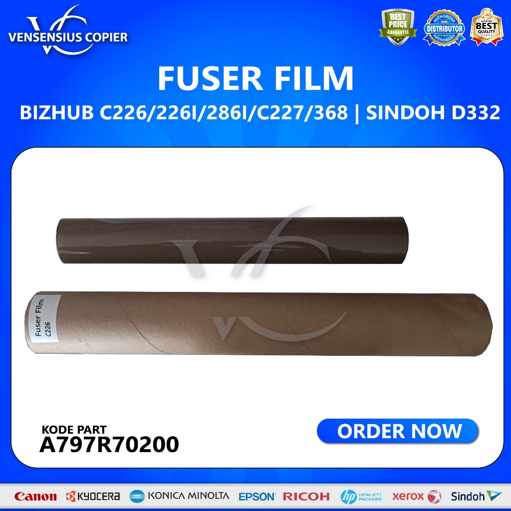 FUSER FIXING FILM KONICA MINOLTA BIZHUB C226/C227