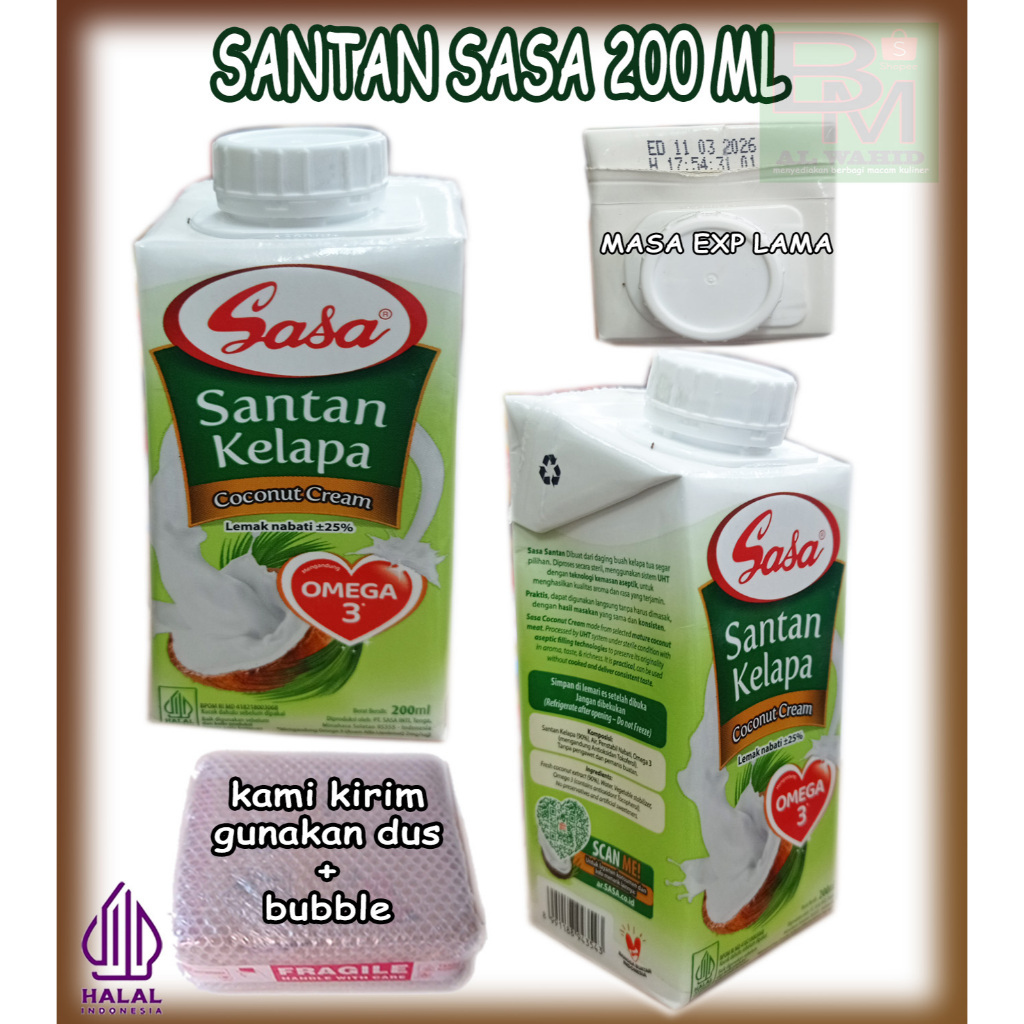 

Santan Sasa Cair oconut cream Kemasan 200 ml