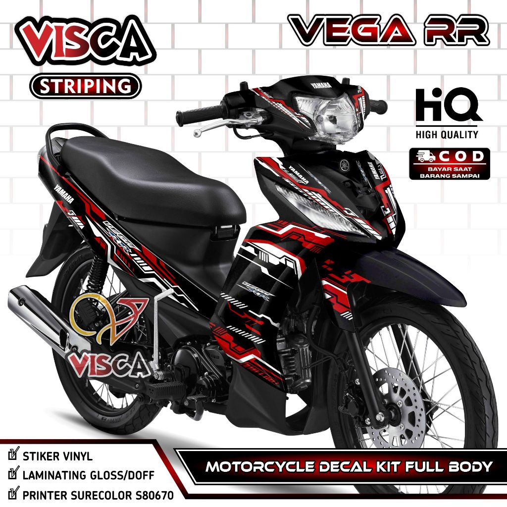 Decal Vega RR Full Body - Stiker Vega RR Fullbody - Dekal Yamaha Vega RR - Striping Vega RR Variasi 