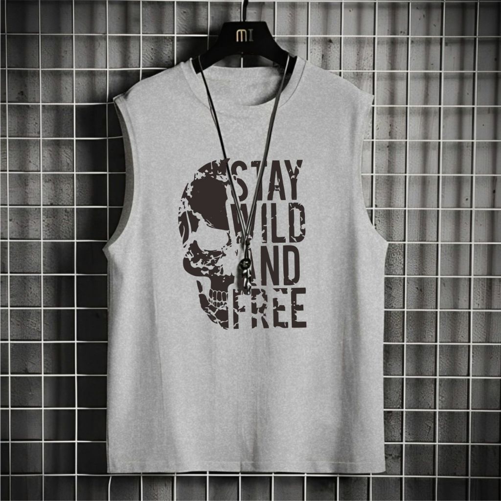 Baju Kaos Singlet Pria Distro Lekbong Size M'L'XL'XXL | Kaos Tanktop Gym Santai Pria Dewasa Trendy /