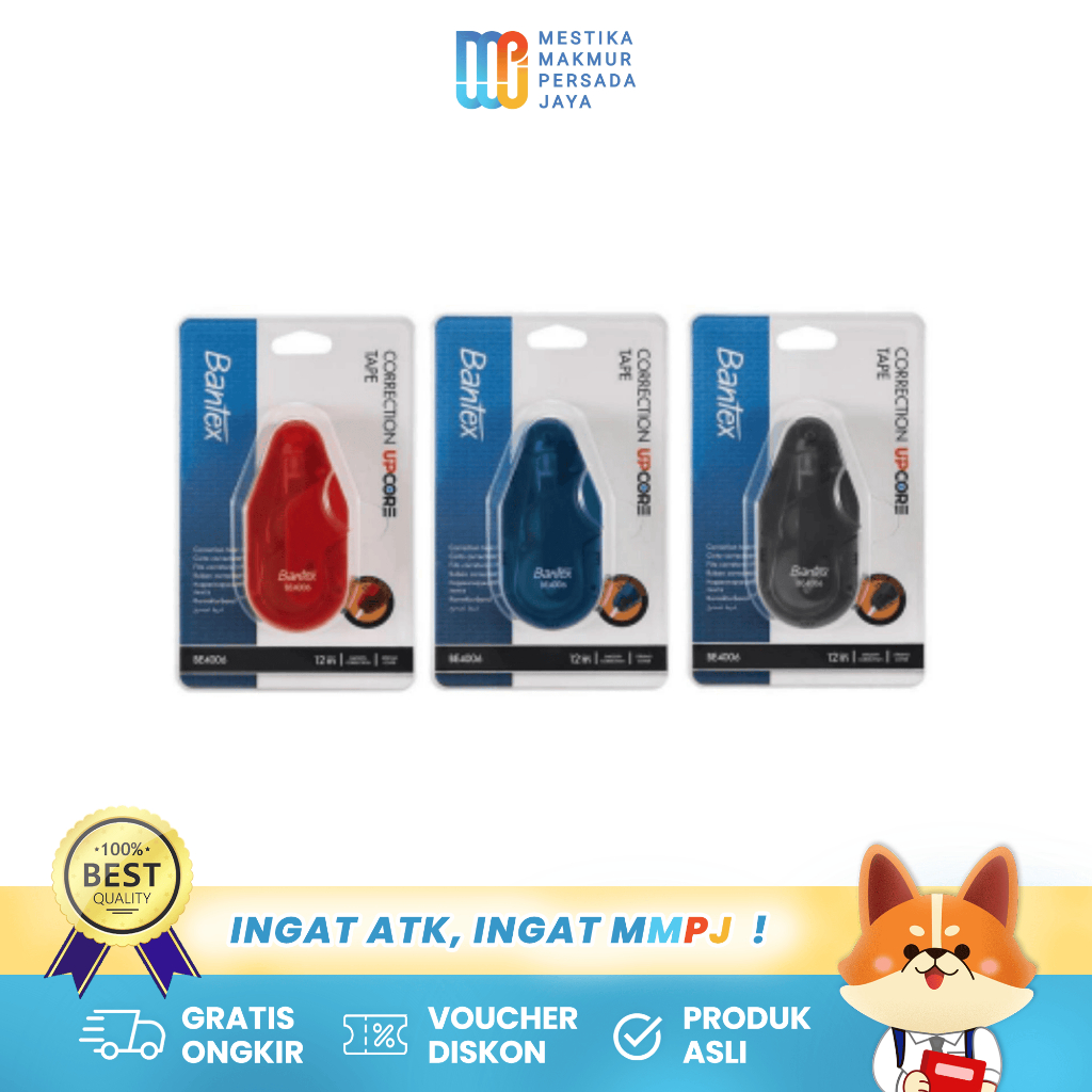

Bantex Correction Tape 5mm x 12m - Tip Ex Refillable & Retractable BE4005/BE4006