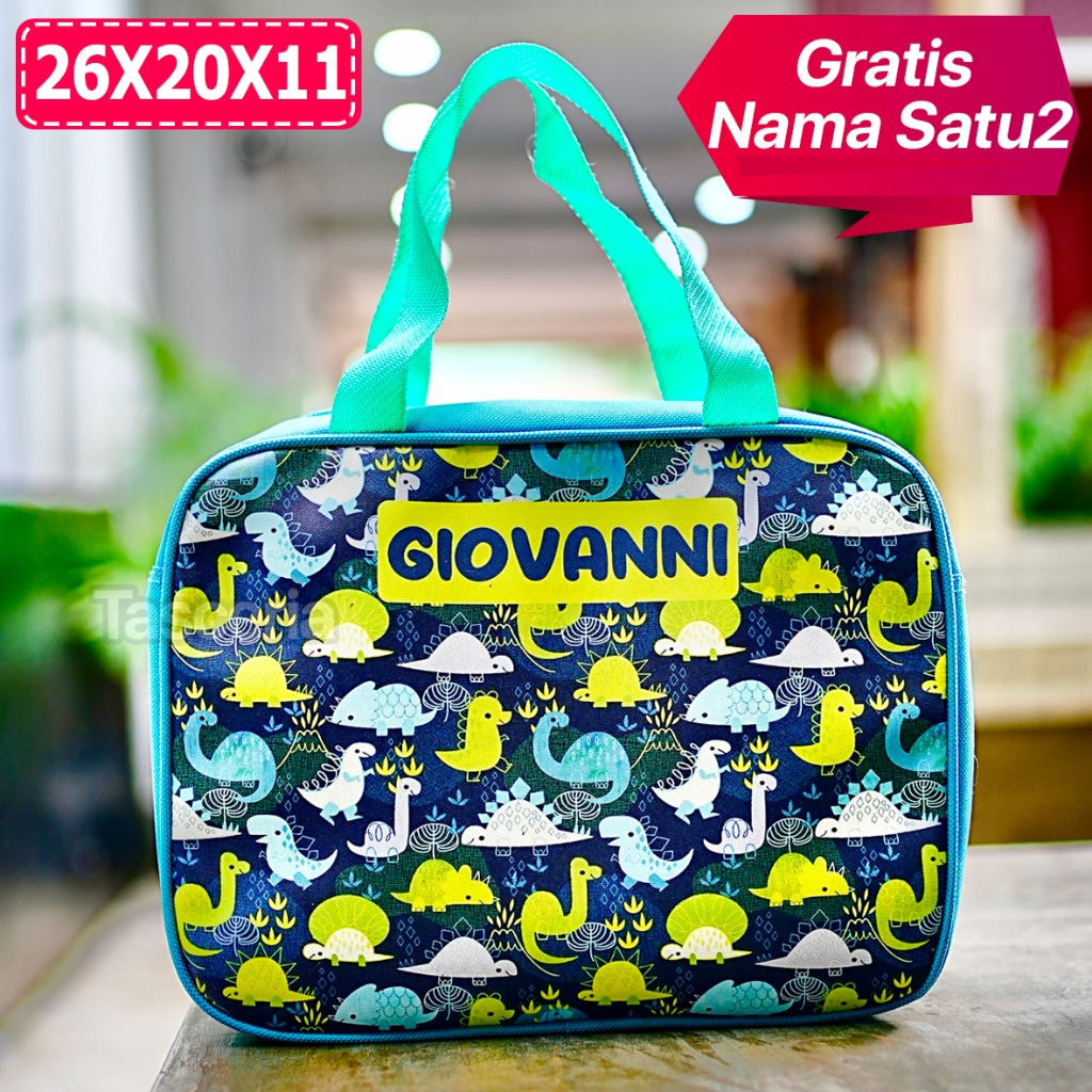 

Hampers Bag Souvenir Ulang Tahun Anak Custom Dinosaurus Navy