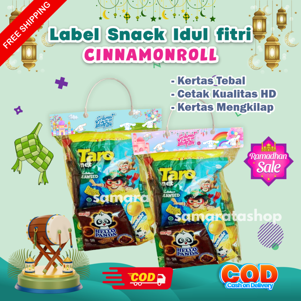 

Plastik Label Snack Idul Fitri Cinnamonroll Mini Parcel Plastik Jajanan Snack Lebaran Cinnamonroll