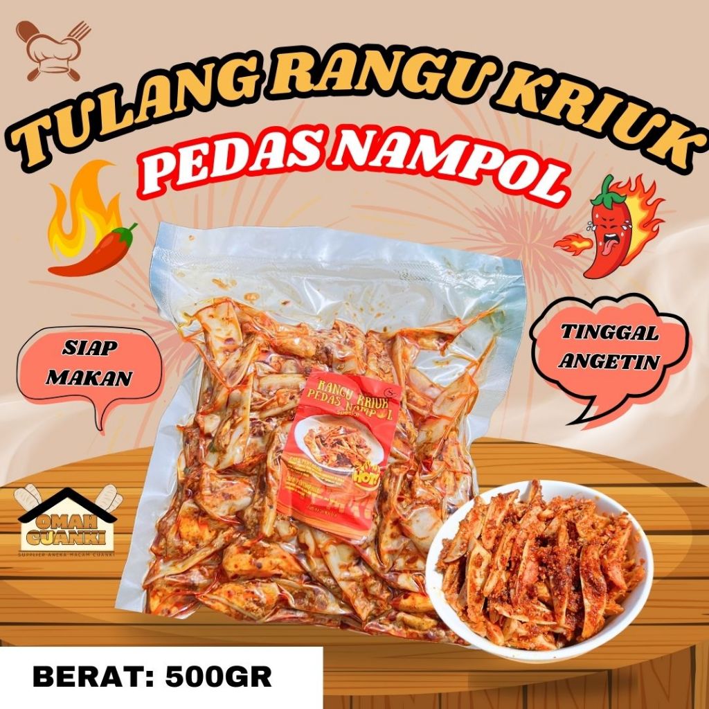 

TULANG RANGU CHIILI OIL PEDAS 500gr makanan instan Food Chili Frozen