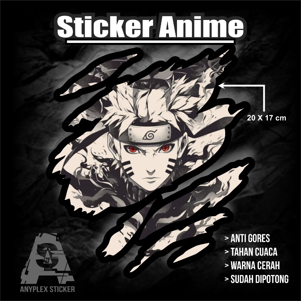 STIKER ANIME NARUTO CUSTOM UNTUK MOTOR.MOBIL PC LAPTOP DLL BISA CUSTOM GAMBAR LAIN