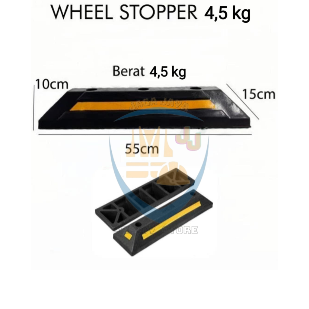 Ganjal Ban Karet Size Besar, Rubber Wheel Parking Big Size, Penahan Ban Karet Ukuran Besar, Wheel St