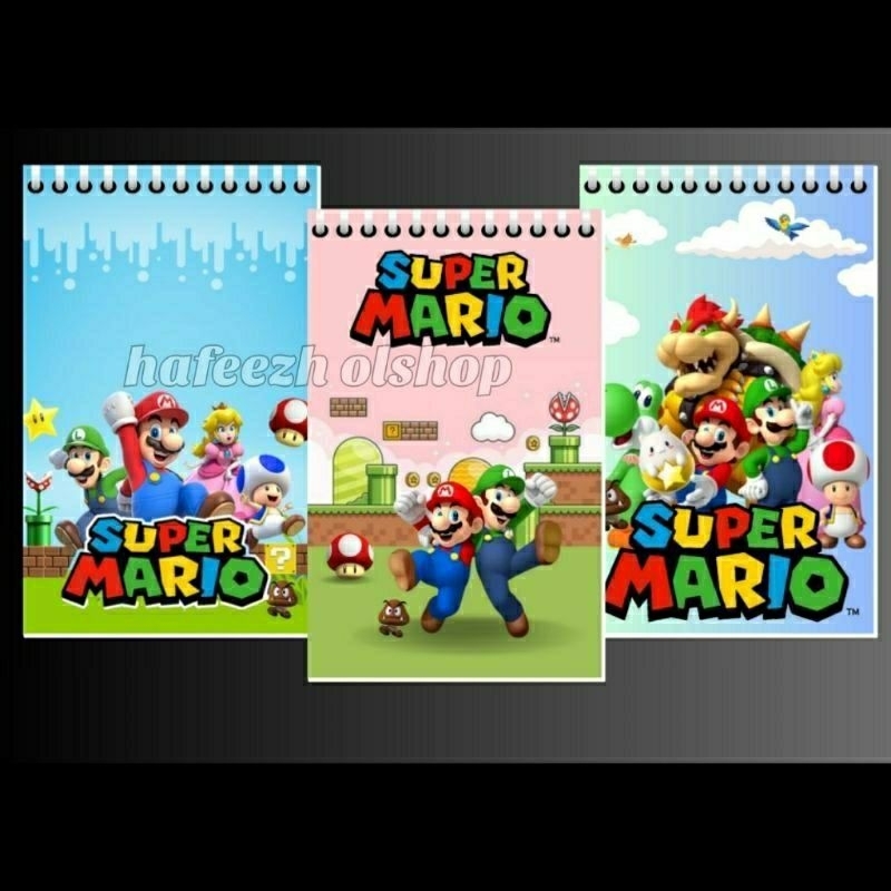 

Notebook Buku Kecil Super Mario | Buku Catatan Gambar Super Mario