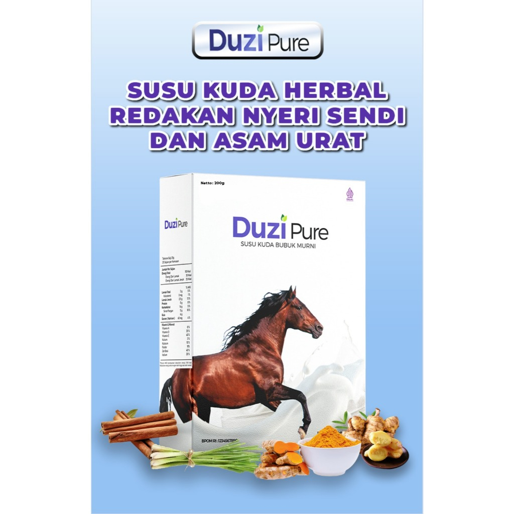 

Duzi Pure - Susu Kuda Lombok Original 200 Gram Susu Kuda Herbal Redakan Nyeri Sendi dan Asam Urat